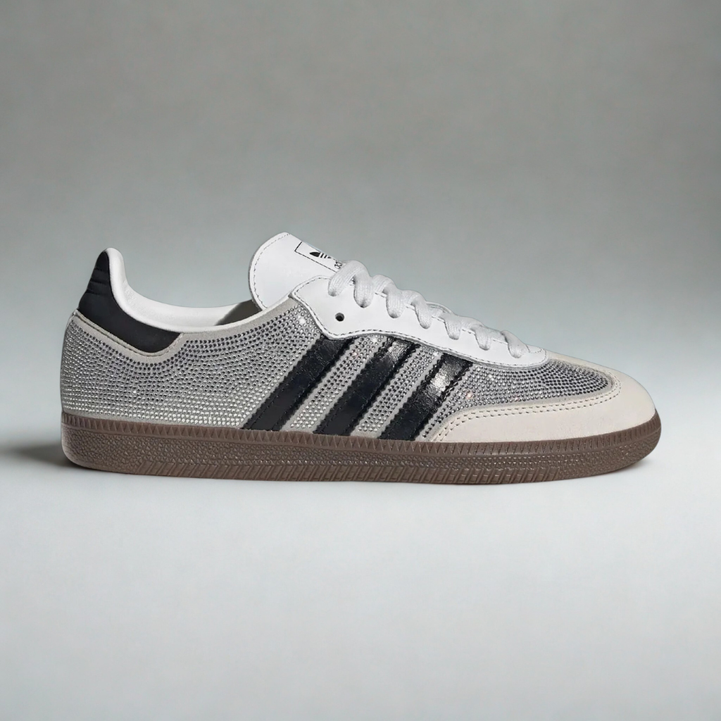 adidas Samba OG Rhinestone Crystal White Silver Women's