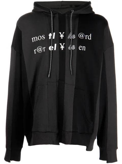 Mostly Heard Rarely Seen symbol-text pullover hoodie