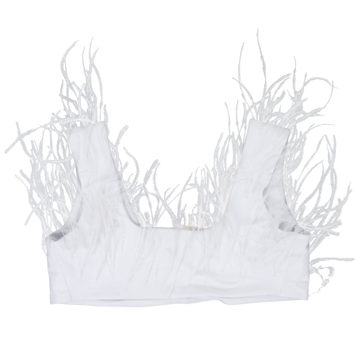 WHITE FEATHER BRALETTE