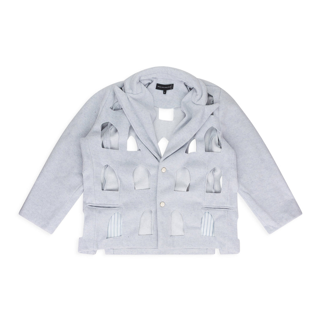 GRAY STAINED GLASS LASER BLAZER