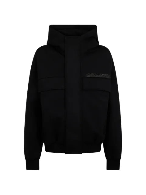 DSQUARED2 logo-print panelled hoodie