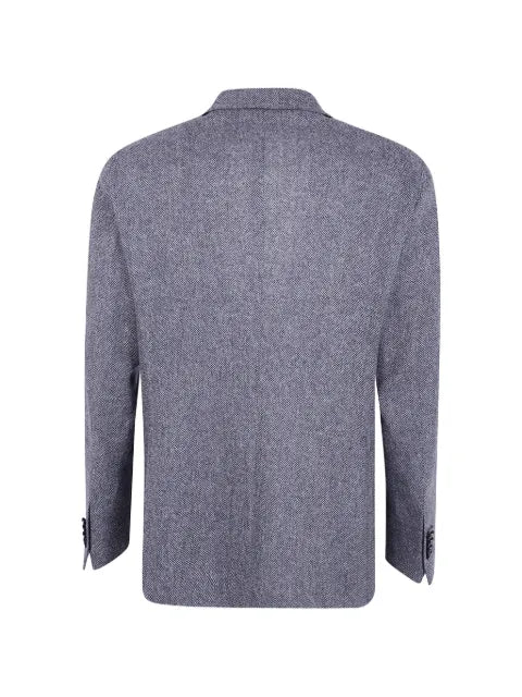 Tagliatore Montecarlo herringbone-weave notched-lapels blazer
