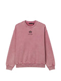 FIVE CM logo-print acid-wash sweatshirt