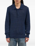 Sunflower button-fastening long-sleeve sweater