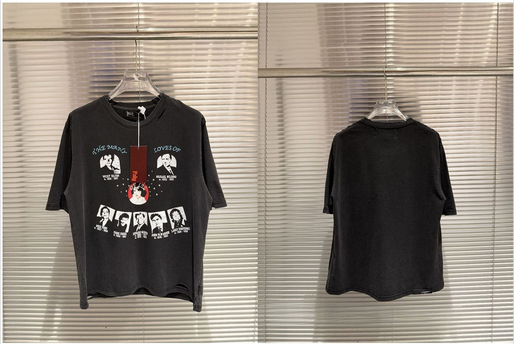 Paly Hollywood Portrait Graphic Short Sleeve Crew Neck T-Shirt Unisex