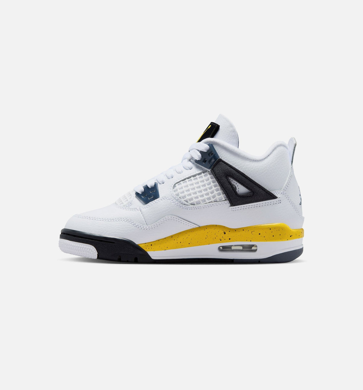 Air Jordan 4 Retro 'Rare Air Tour Yellow' Grade School - White/Dark Blue Grey/Black/Tour Yellow