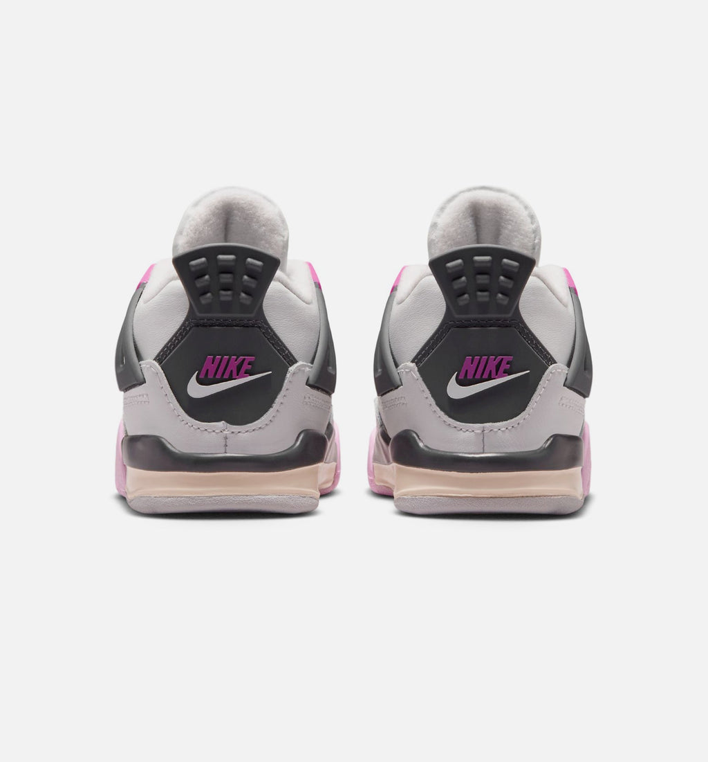 Air Jordan 4 Retro Comic Infant & Toddler Lifestyle Shoe - Off White/Fire Pink/Anthracite