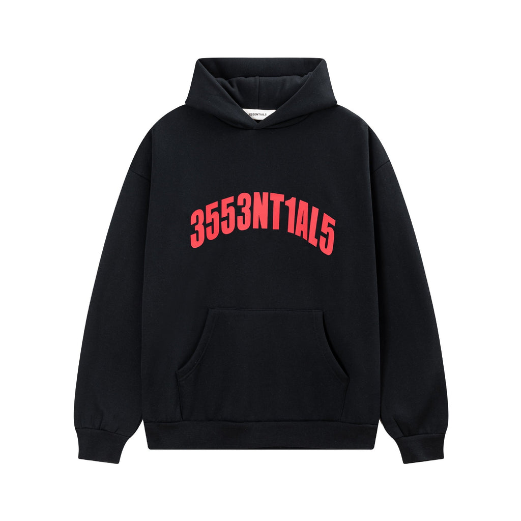 Fear Of God Essentials Rubber Print Letter Pullover Hoodie Unisex