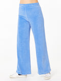 VELOUR WIDE LEG PANT BLUE