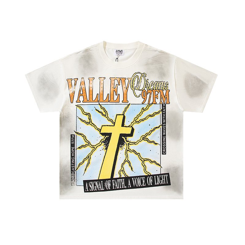 VALE USA Dreams Cross Rhinestone Graphic T-Shirt