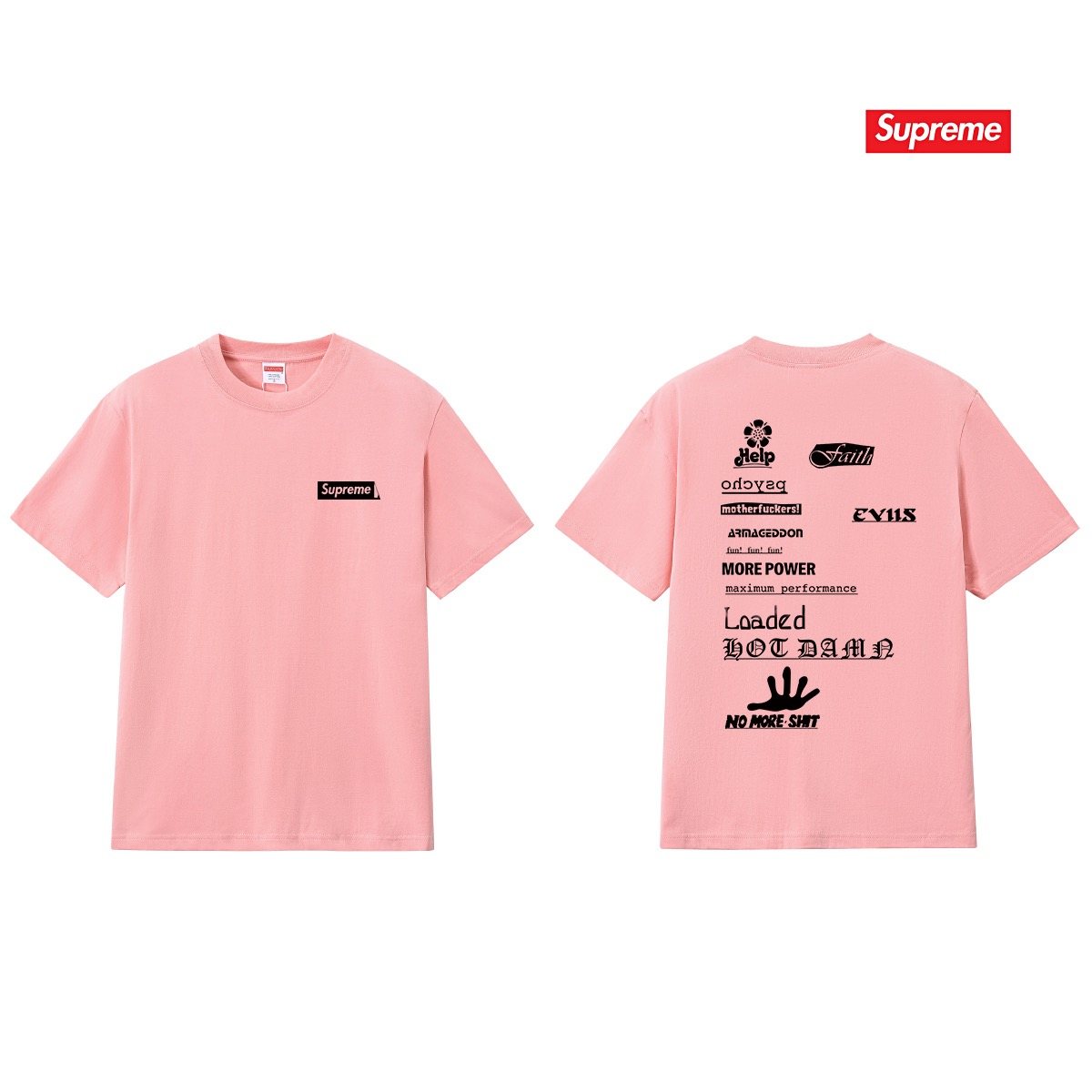 Supreme Multi-Logo Back Graphic T-Shirt