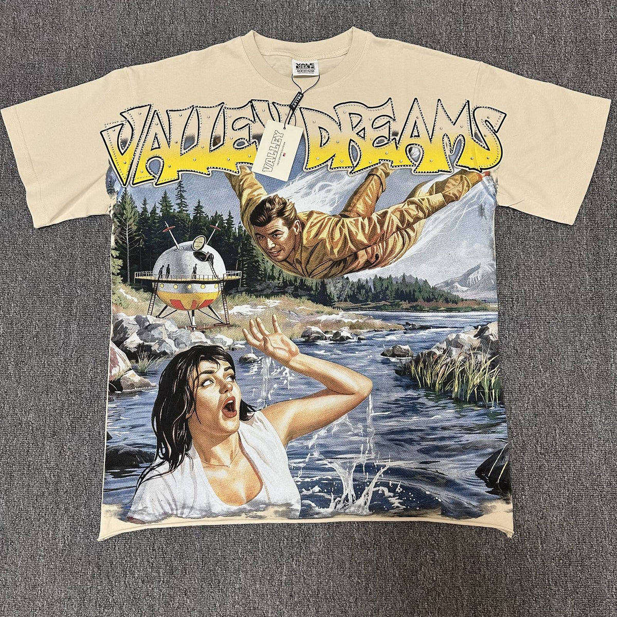Valley Dreams Washed Graphic Short-Sleeve T-Shirt