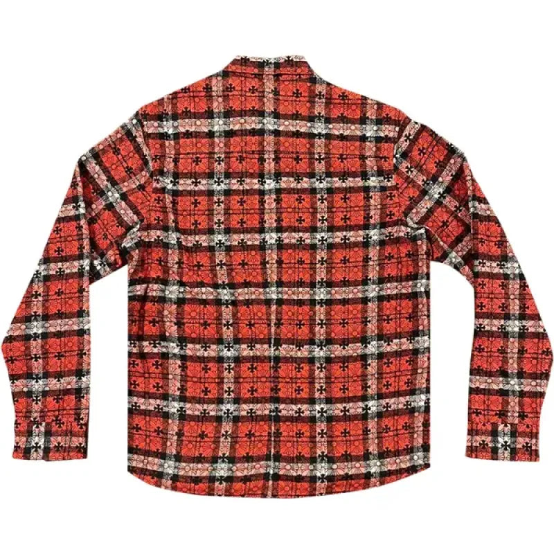 Chrome Hearts Monogram Cross Flannel Red Plaid