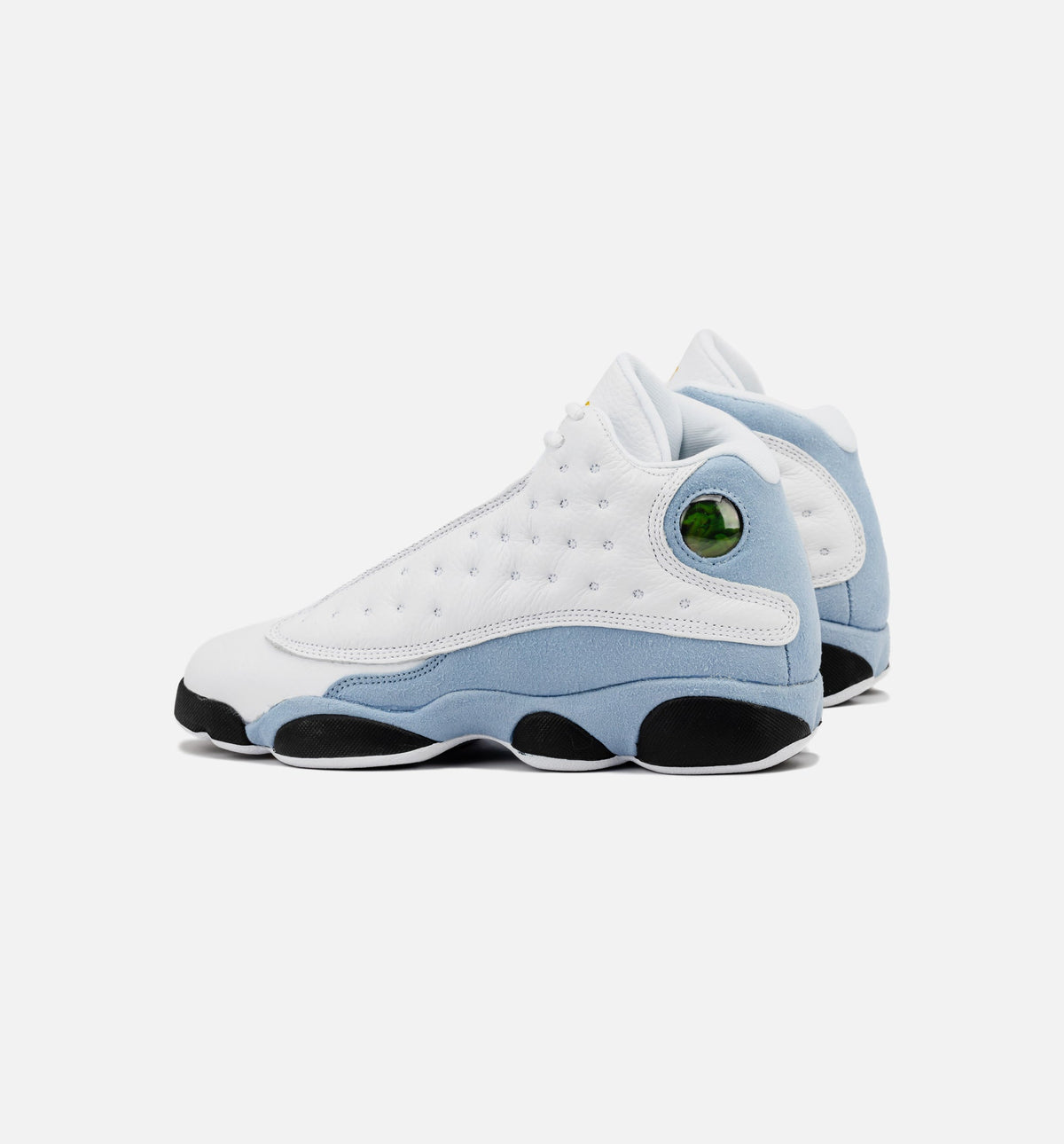 Air Jordan 13 Retro Blue Grey Youth Sneakers - White/Blue Grey/Black/Yellow Ochre
