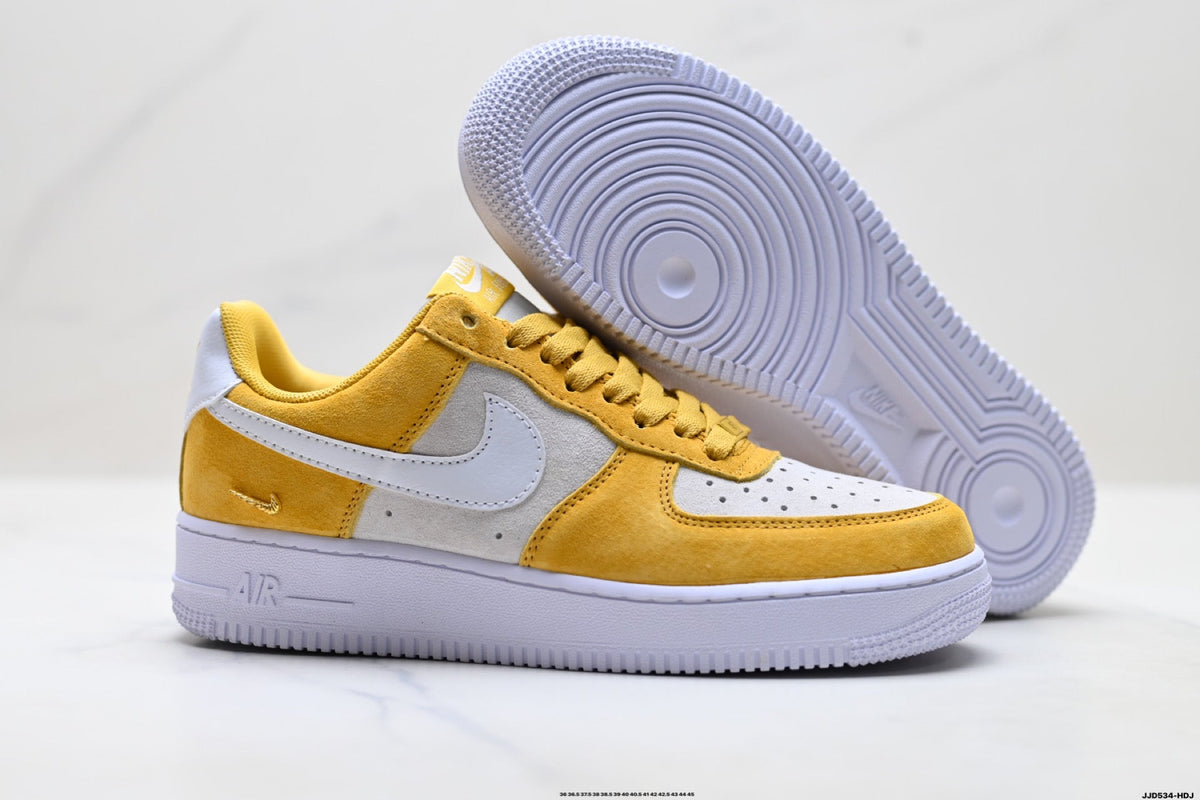 Nike Air Force 1 Low Yellow White Unisex Sneakers Style 10