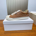 Maison Margiela Brown Off-White Low-Top Sneakers