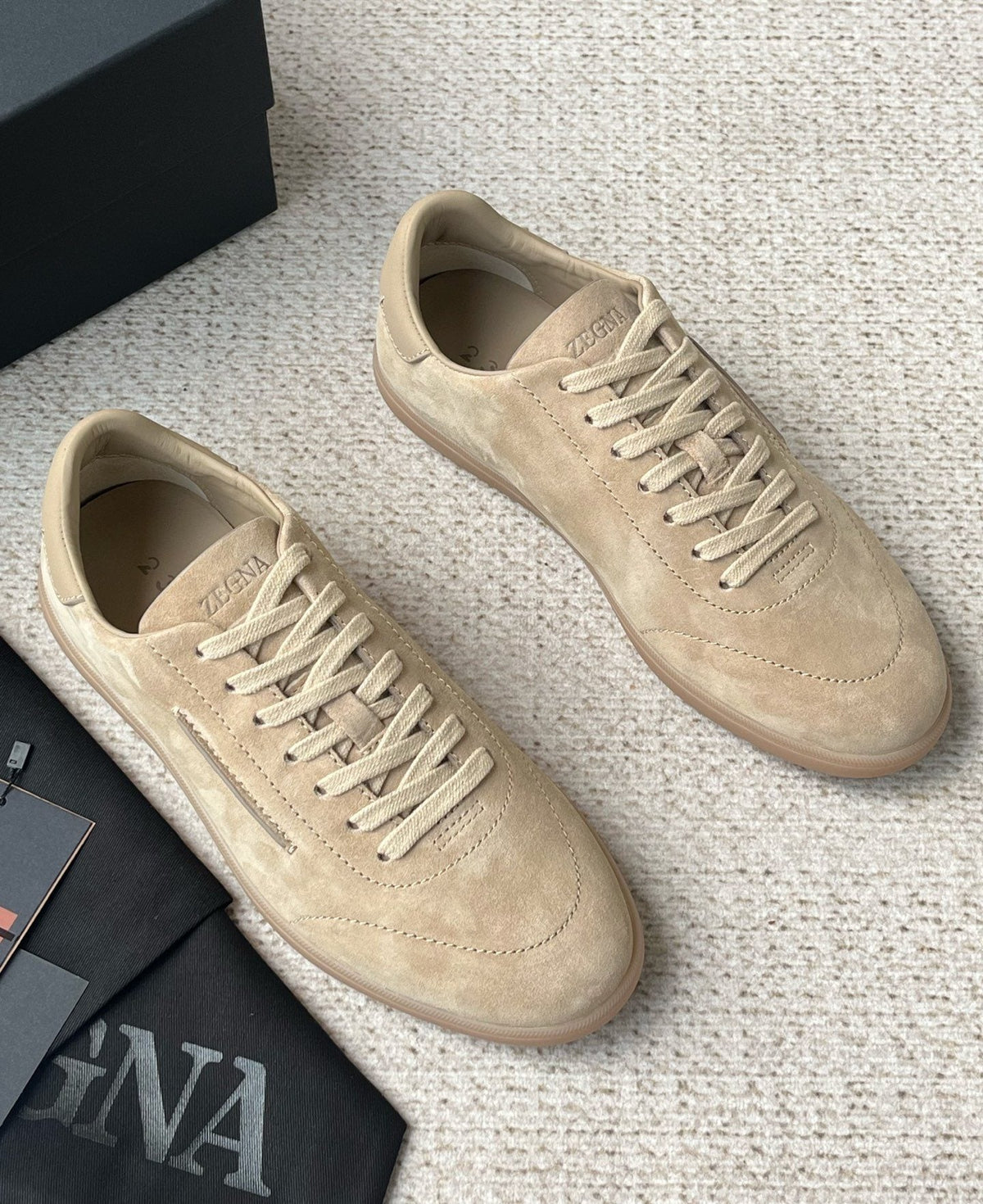 Zegna Triple Stitch Monte Low-Top Sneakers