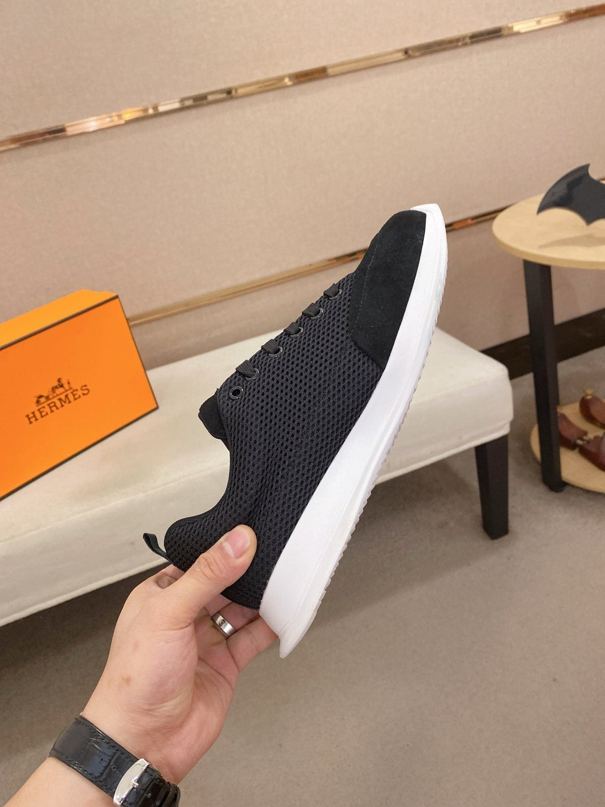 Hermès Mesh Low-Top Sneakers