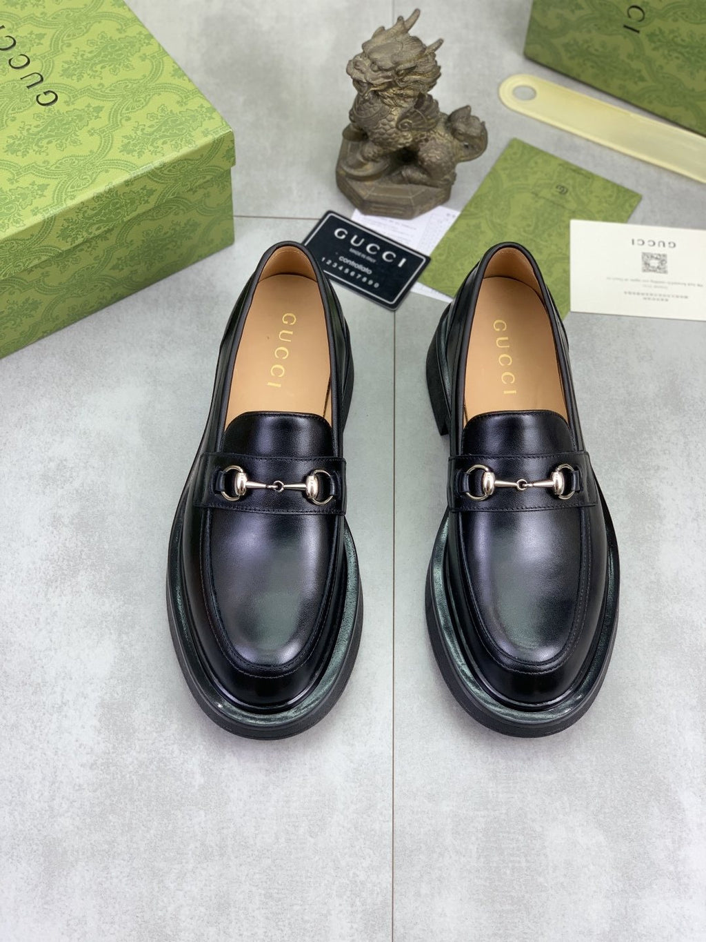 Gucci Men's Metal-Bit Loafers